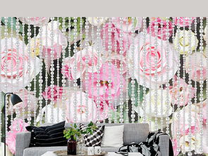 一簾幽夢 探索少女心珍珠花墻與3D立體珠寶背景墻的設(shè)計美學(xué)